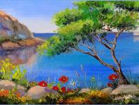 The image for Calm Cove with Flowers